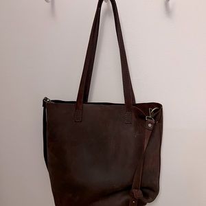 Portland Leather Crossbody Tote